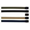 44" Military Color Web Belt w/Black Buckle